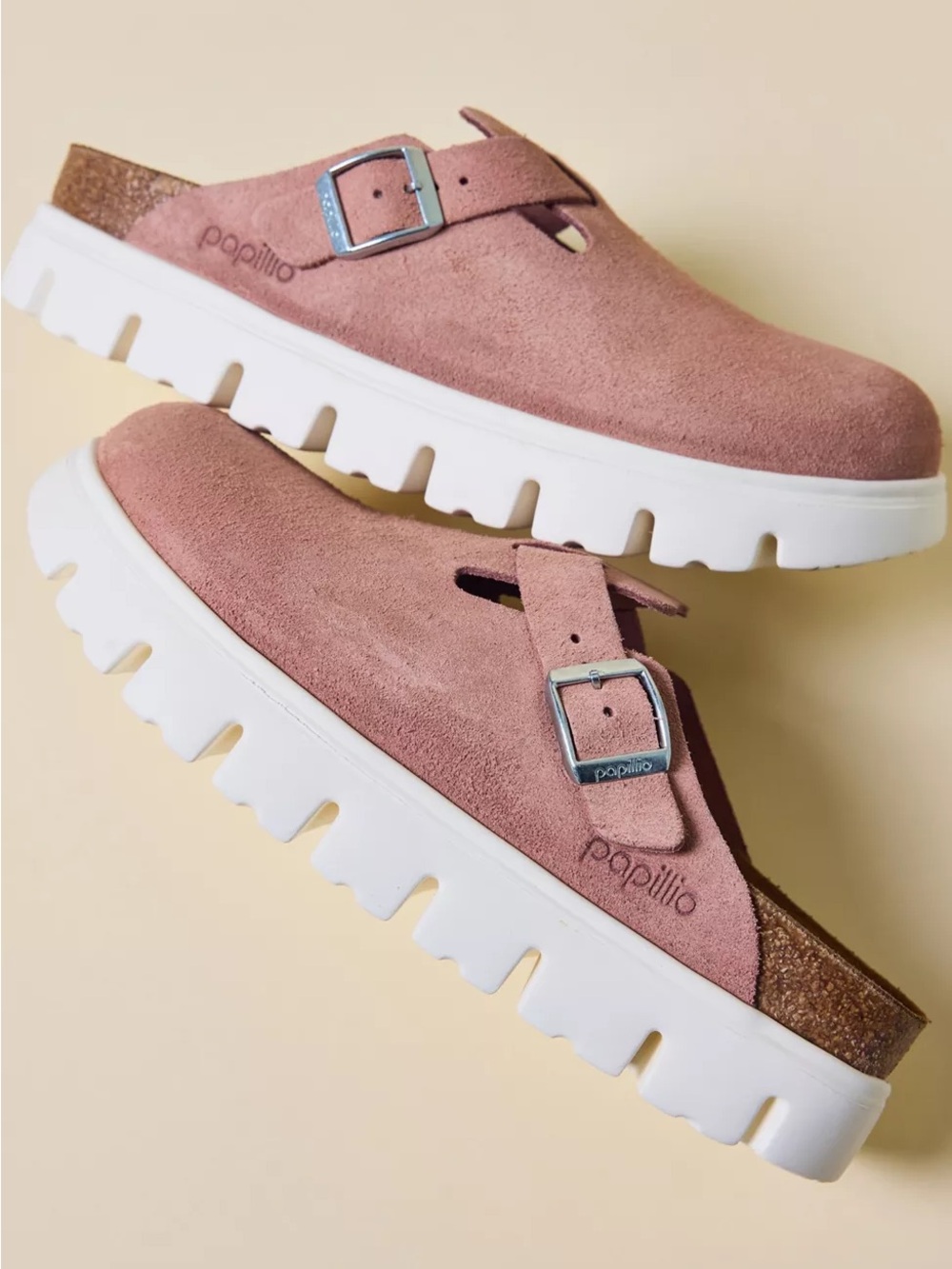 NIB Birkenstock Women's Boston Chunky Suede Clogs